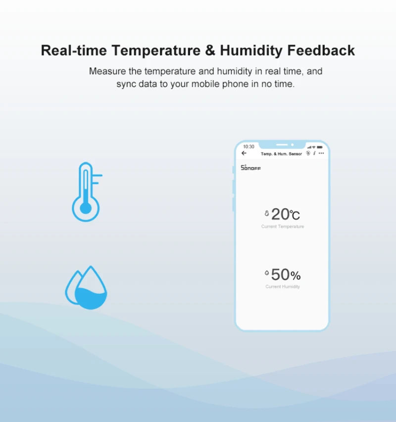 SONOFF SNZB-02 Zigbee Temperature Humidity Sensor Smart Real-Time Sync Via eWeLink ZBBridge Works With Alexa Google Home