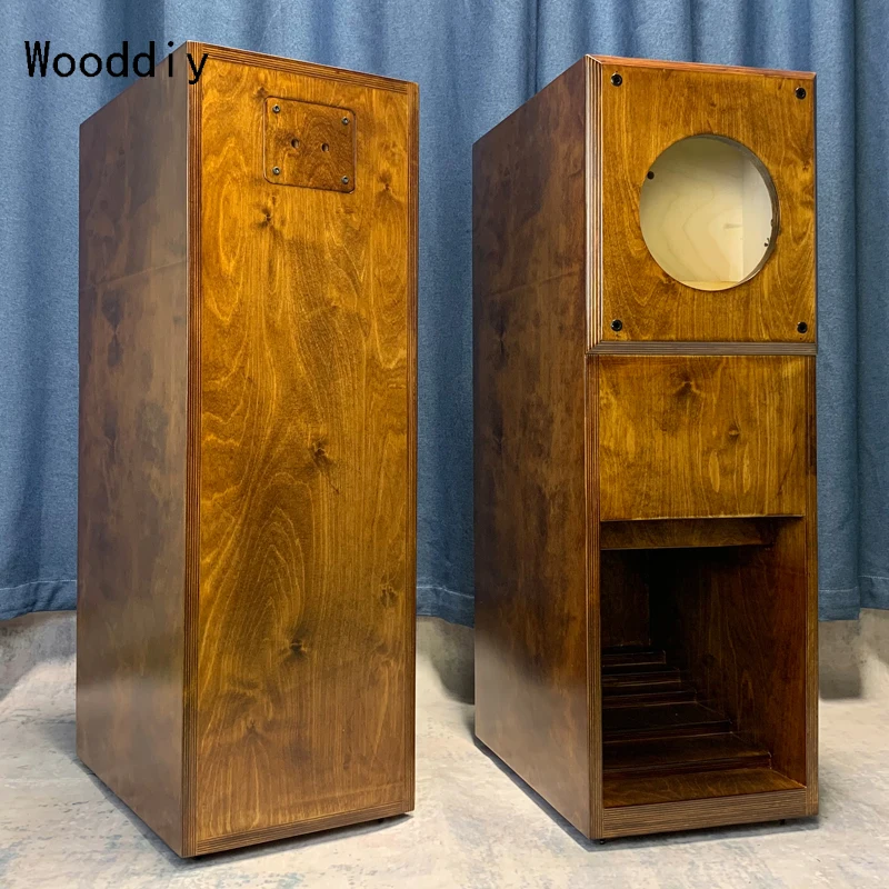 Wooddiy 8 Inch One Pair Speaker Empty Cabinet Fostex Fe208NS Shell Floor Box Labyrinth Full-range Acoustic Box