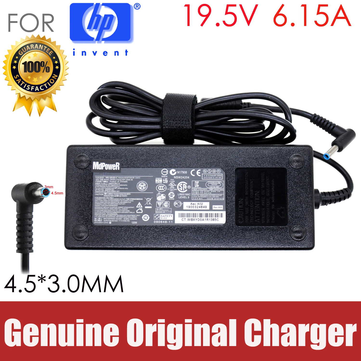 Ban Đầu 19.5V 6.15A 120W Cho HP Pavilion15-BC012TX BC013TX BC014TX 15-BC015TX ENVY 15-q001TX Laptop Điện AC Adapter