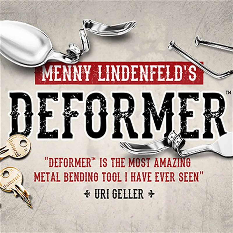 Deformer by Menny Lindenfeld (Gimmick pen and Online Instruct) Mentalism Magic Tricks Comedy Coin Bending Illusions Magic Props