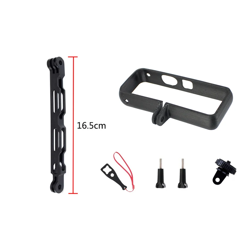 3D Print Protective Frame Helmet Border Bracket Metal Extension Rod Arm Lengthened Holder Set For Insta360 one X2 Camera