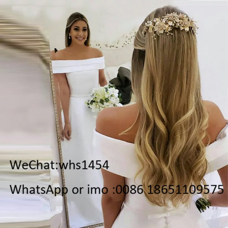 Mbcullyd Elegant A-line Boho Wedding Dresses Long 2023 Sexy Off Shoulder African Bridal Dress Formal Bohemia Vestido De Noiva