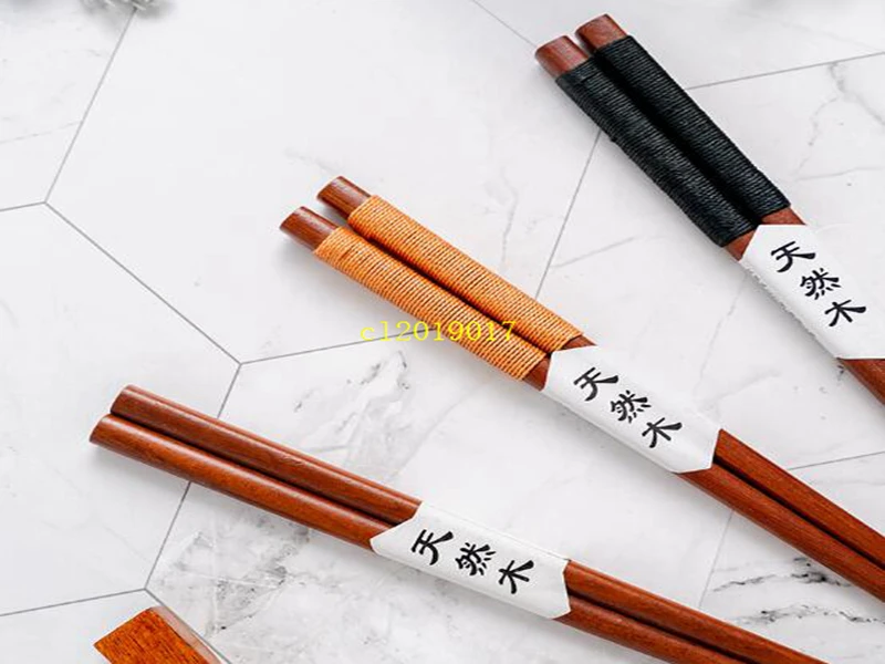 High grade reusable wooden chopsticks with Anti-skid anti-off line Japanese korean chopsticks cassia siamea lam chinese handmade