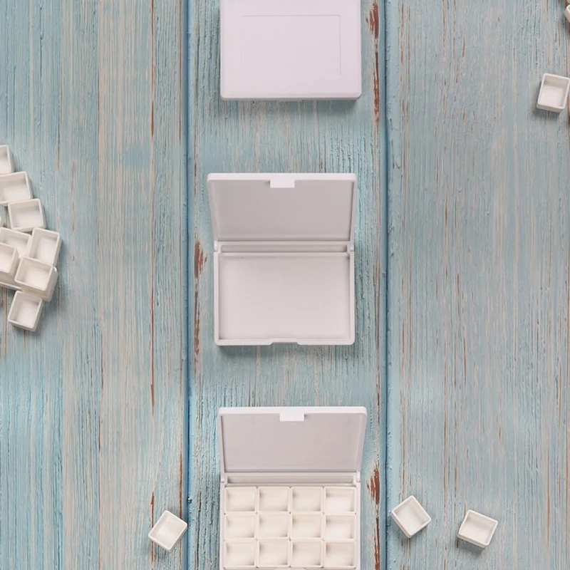 F3MA 12/24 griglia pieghevole idratante tavolozza dell'acquerello per artista pittura ad olio ad acquerello tavolozza tavolozza vassoio scatola forniture d'arte