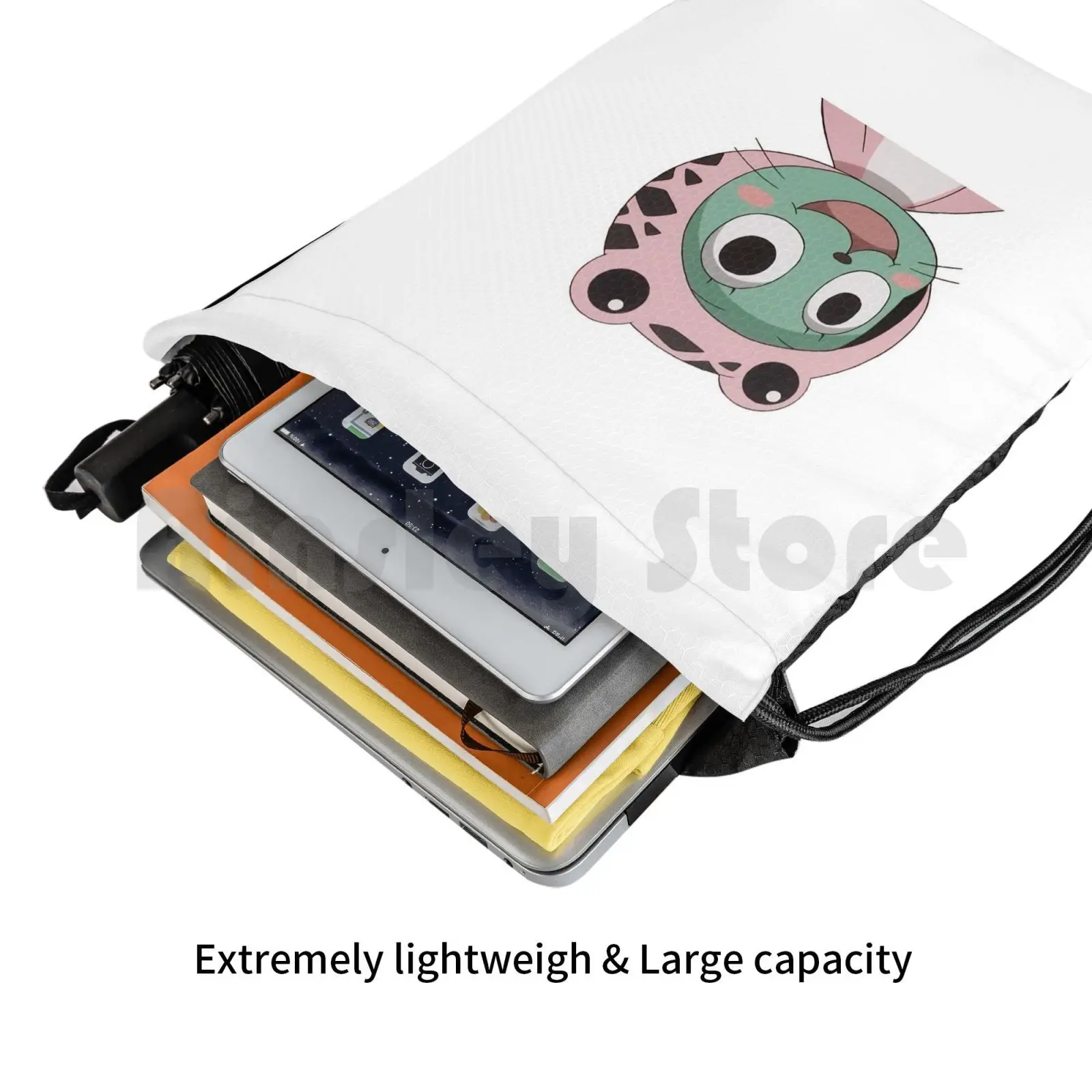 Happy Frosch Backpack Drawstring Bag Riding Climbing Gym Bag  Anime Anime Fairy Tail Fairy Tail Frosch Frosch Manga Manga