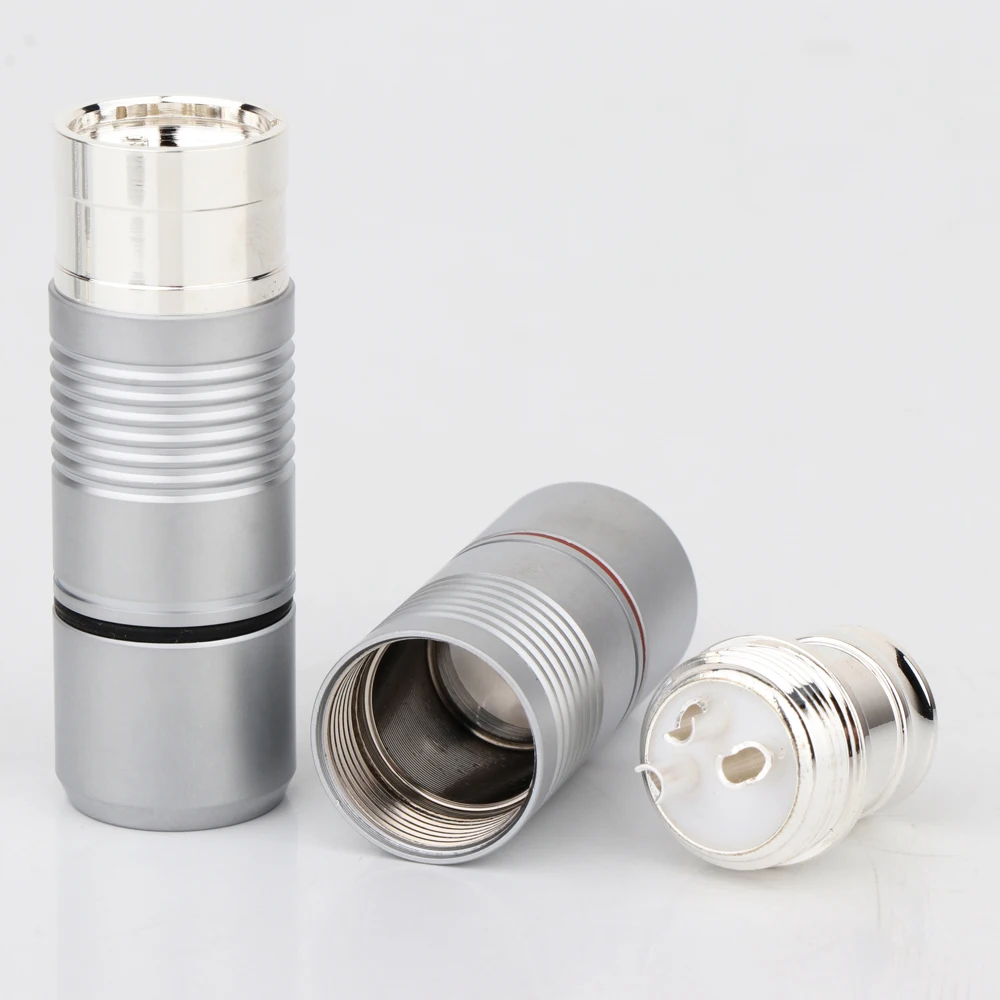 XR1813 4pcsVoodoo Hi-End Silver plated Tellurium Copper Male female XLR Connector audio XLR balance plug connector for hifi plug