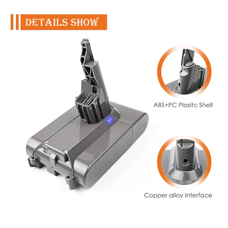 6000mAh 21.6V per Dyson V7 batteria Motorhead Animal Trigger Car Boat assoluto V7 batteria di ricambio aspirapolvere portatili