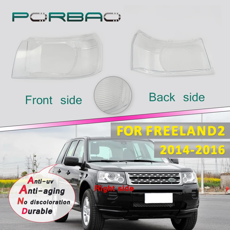 

4 Doors Headlight Clear Lens Cover for Freelander 2 Car Transparent 2008-2012 Headlamp Lampshade Headlight Shell Replacement DIY