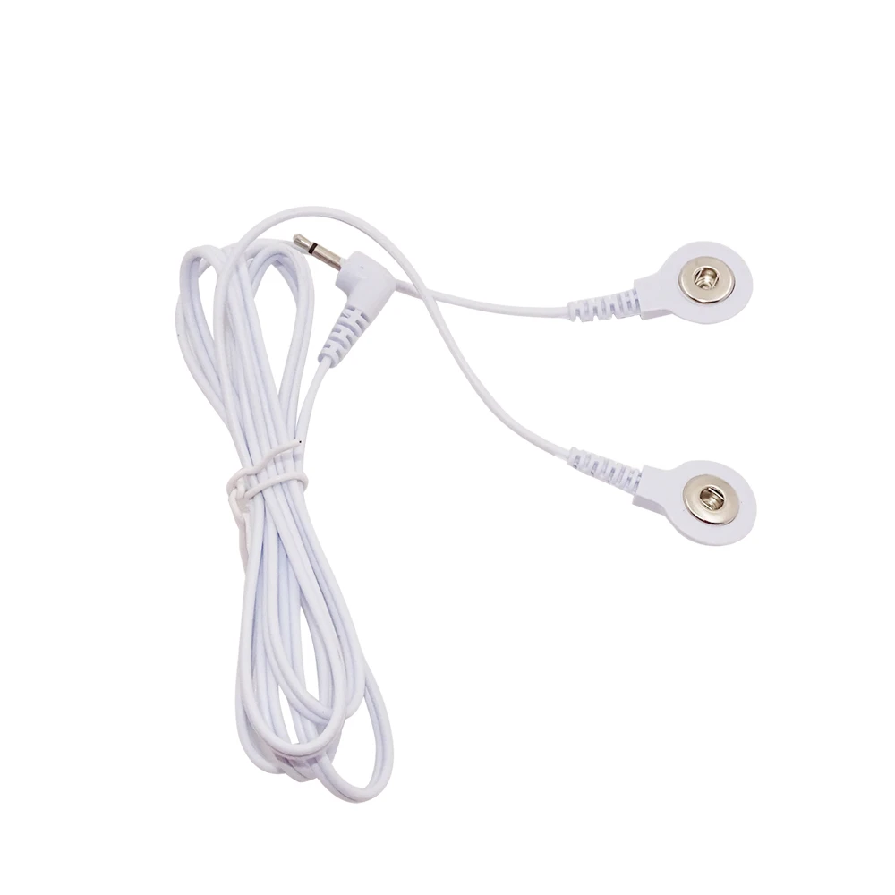 2/4Buttons New Electrode Lead for Tens Massager Electrotherapy Apparatus Electric EMS Connection Wire Tens Body Massage Cable