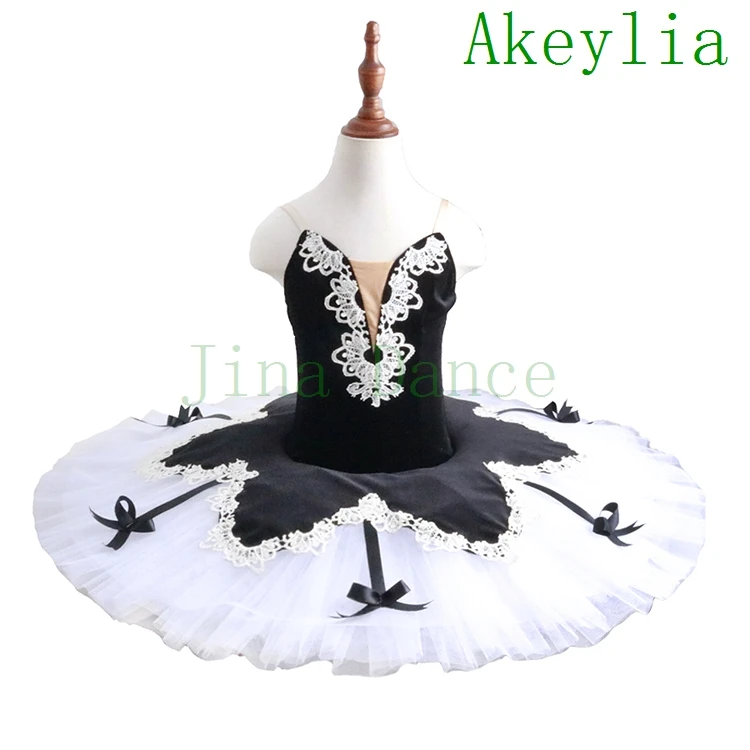 

Black White Ballerina Performance Professional Ballet Tutu Harlequinade Dance Tutu Costume Classical ballet stage costume Women