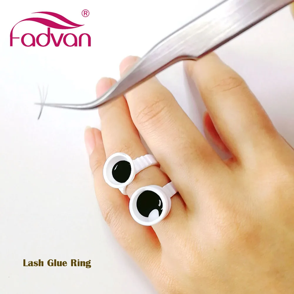 

100 Pcs Eyelash Extension Glue Rings False Lashes Grafting Glue Holder Ring Tattoo Pigment Kit