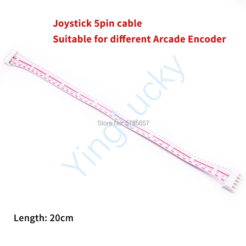 50Pcs Arcade SANWA Joystick wire harness Joystick 20cm 5Pin Cable For Sanwa Joystick Jamma arcade PC/PS2/PS3/XBOX to USB Encoder