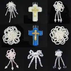 New Arrival 1 Pcs Shoe Charms Create Pearl Decorations Colorful Cross Gems Wristband Accessories Star Circle Square Stone