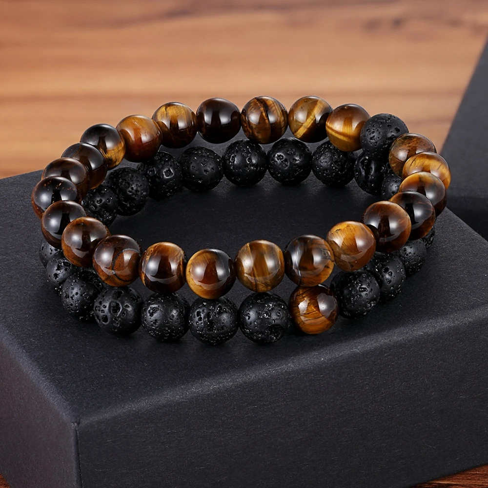Various Combination Styles Beaded Bracelets for Couples, DIY Gift Box