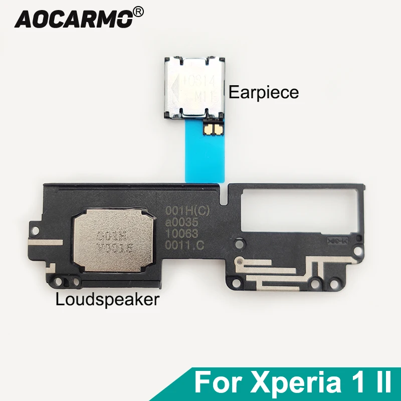 Aocarmo For Sony Xperia 1 II X1ii XQ-AT52 XQ-AT51 SO-51A MARK2 Top Ear Speaker Earpiece With Adhesive Bottom Loudspeaker