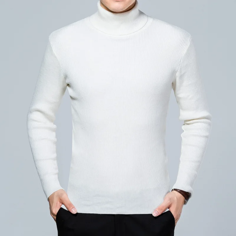 

MRMT 2024 New Autumn and Winter Men's Turtleneck Sweater Solid Color Wool Long-sleeved Sweater for Male Sweater