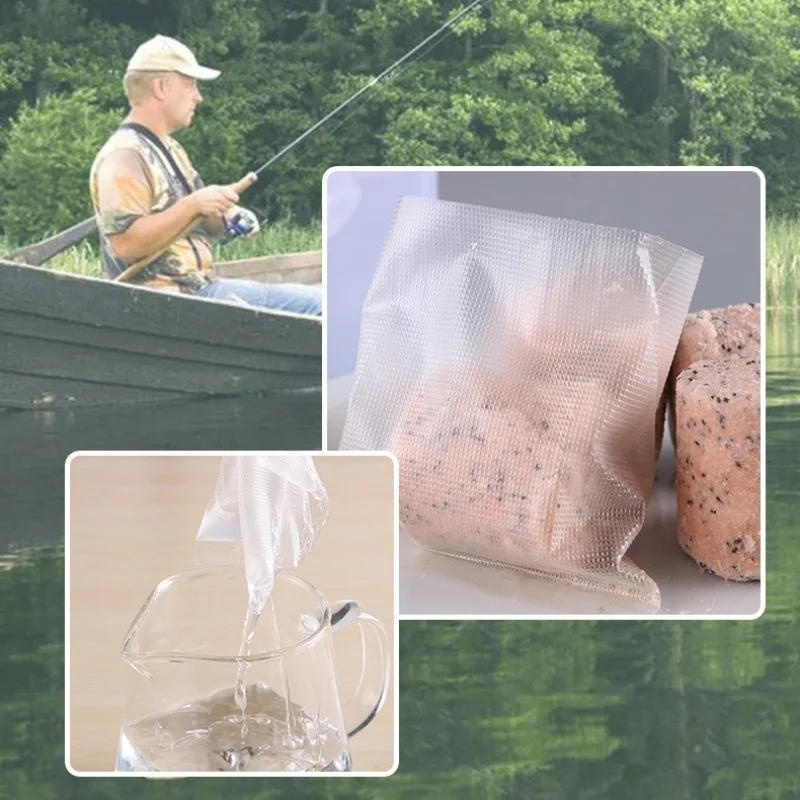 FLYSAND PVA Taschen PVA Mesh Verfügbar Karpfen Angelgerät PVA Taschen Mesh Für Karpfen Grob Boilie Pellet Köder Für Köder Werfen Topf – Detail 7