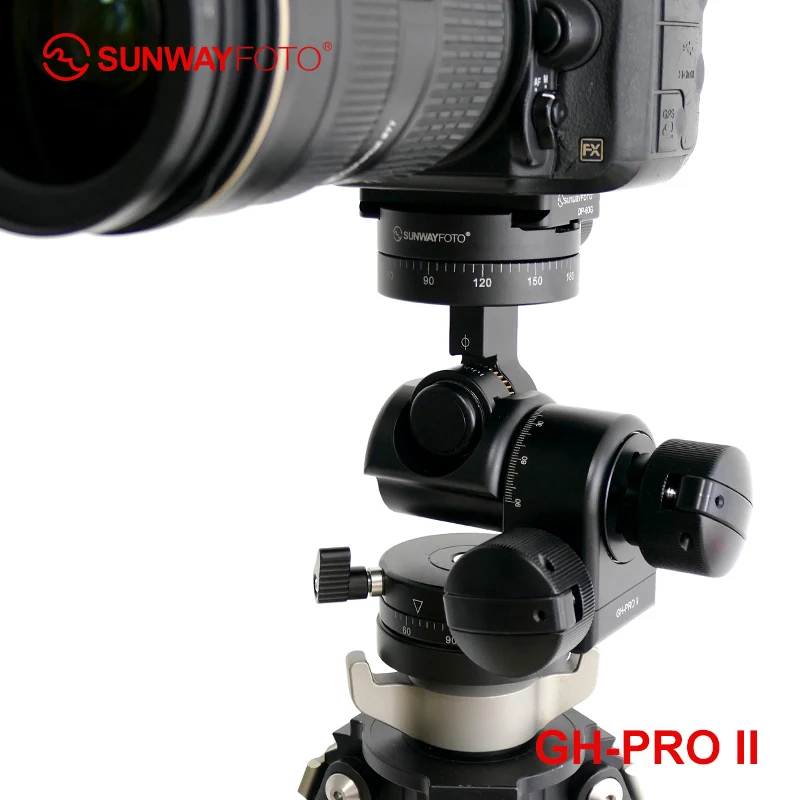 SUNWAYFOTO GH-PRO II 3-Way Tripod Geared Head  for Dslr Camera with  Arca Swiss Plate