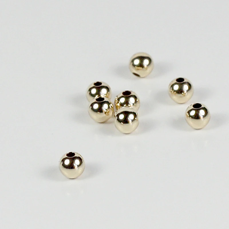 Echte 14K Goldfilled Runde Nahtlose Perlen Goldperlen für Schmuckherstellung Handgemachtes DIY-Zubehör Gold-Schmuckkomponenten Saatperlen – Detail 24