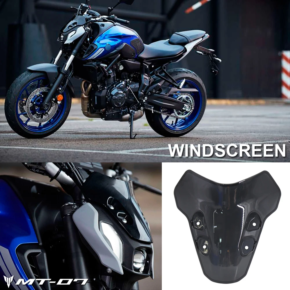 

New Motorcycle Accessories For Yamaha MT07 MT-07 MT 07 2021 Windscreen Windshield Deflectors Wind Shield Screen Protector Parts