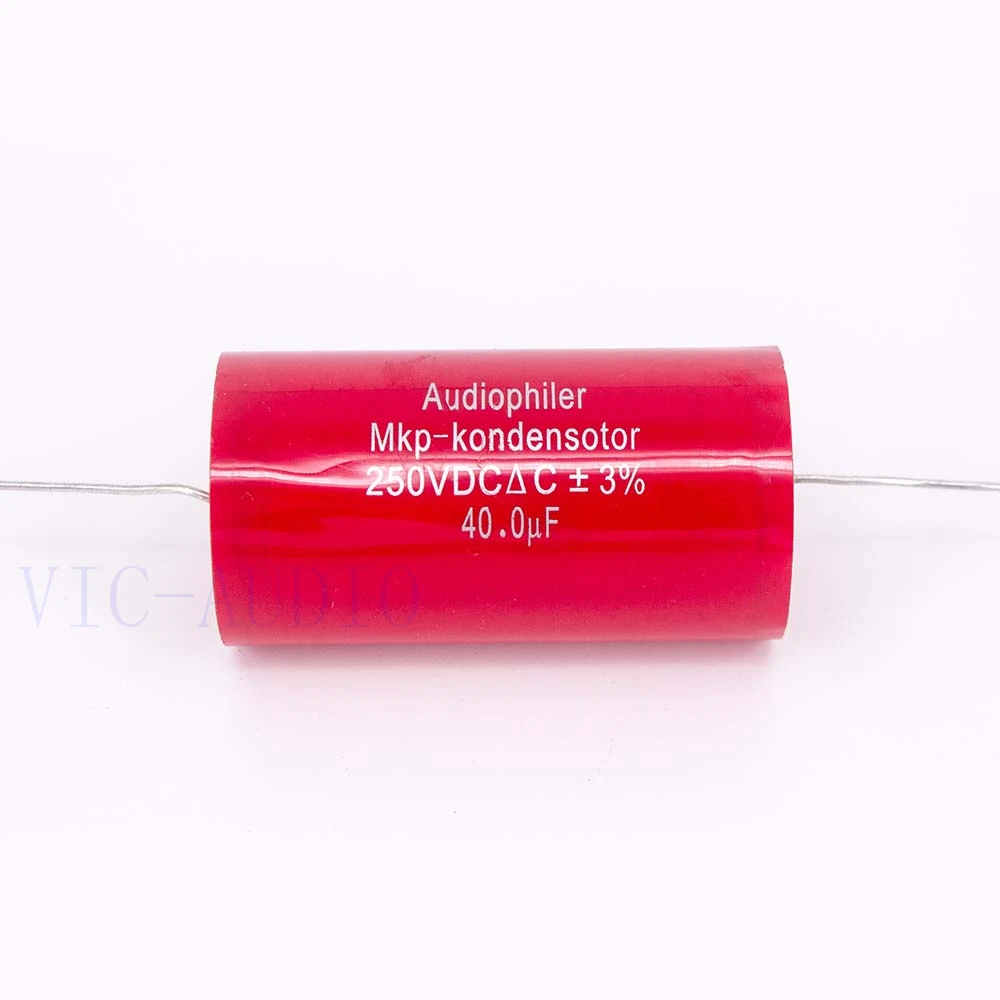 Audiophiler-Mkp 커패시터 40uf 250V DC 3% HIFI 발열 무전기 커패시터, 오디오 커패시터 커플 링 주파수 분할 40 미크로포맷