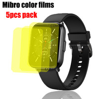 5Pcs Pack Soft TPU Hydrogel Film For XIAOMI mibro color SmartWatch Screen Protector Unthin HD Clear Anti-Scratch Film