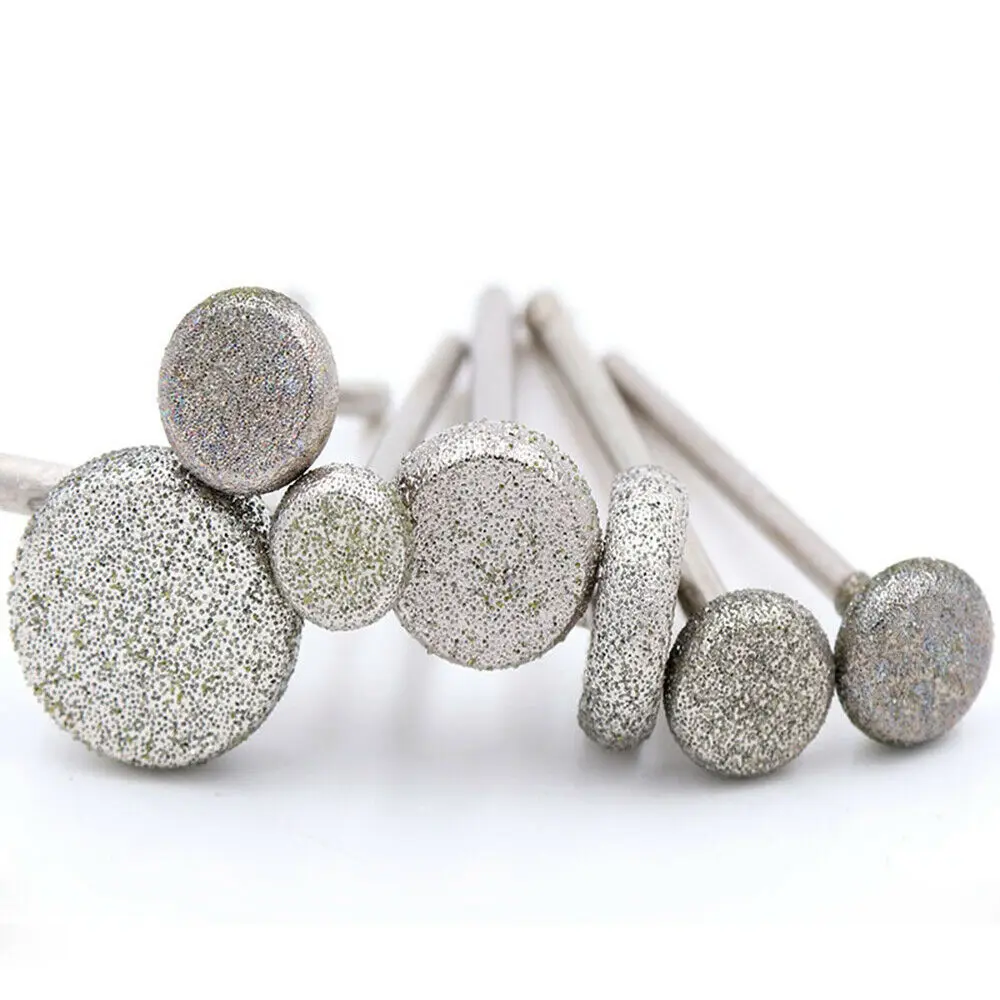 5-16มม.รอบเพชร Burr บดแกะสลัก2.35/3Mm Shank สำหรับ Dremel