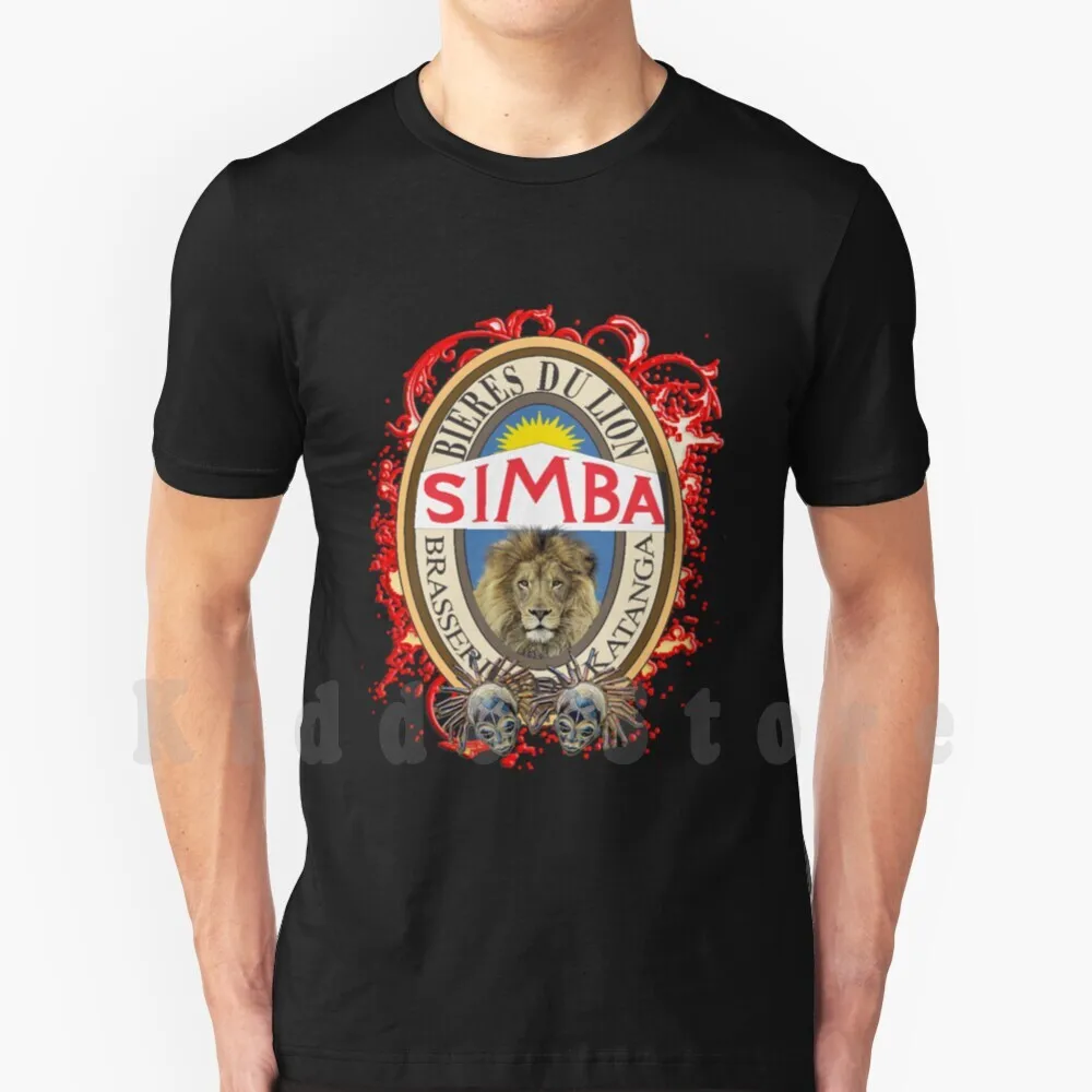 Simba Beer , Congos's Number One Brew T Shirt Print For Men Cotton New Cool Tee Beer Simba Africa Congo