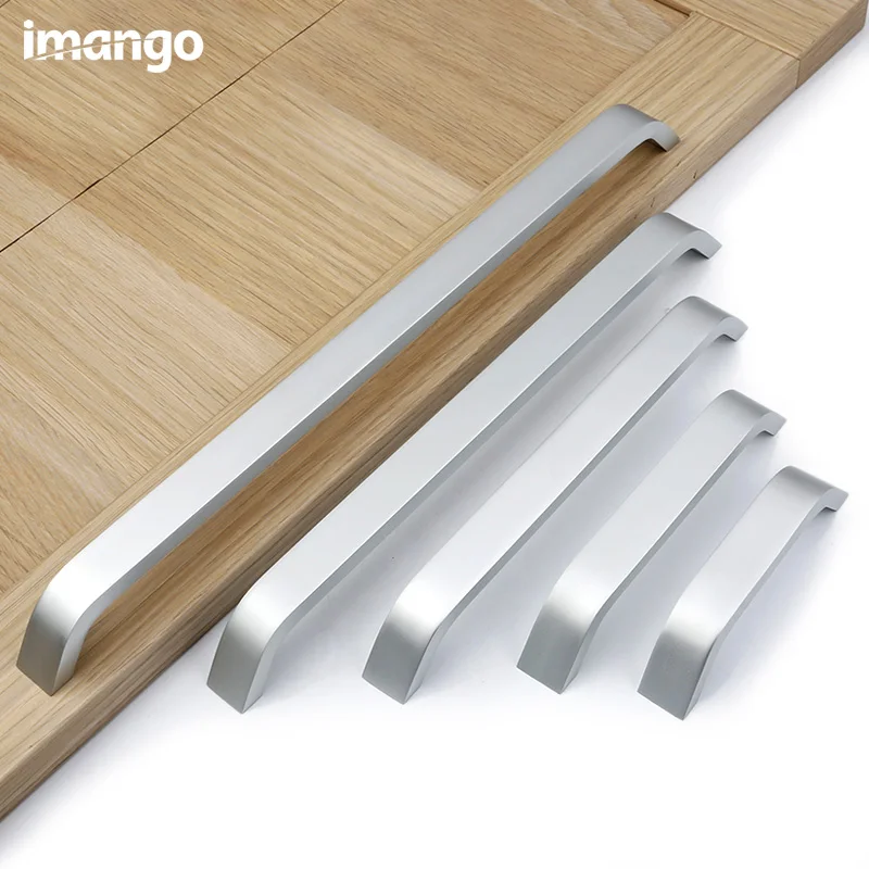 Full Solid Brand High-Quality Cabinet Handle Modern Minimalist Knob Kitchen Bathroom Bedroom Wardrobe Door Drawer Pull 96-320mm