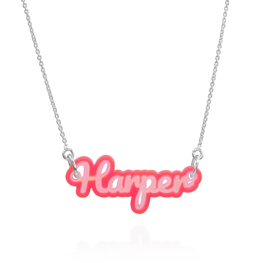 DUOYING Custom Name Necklace Hiphop Customizable Name Customize Necklace Cute Customize Letters Necklace Jewelry Gift For Girl'S