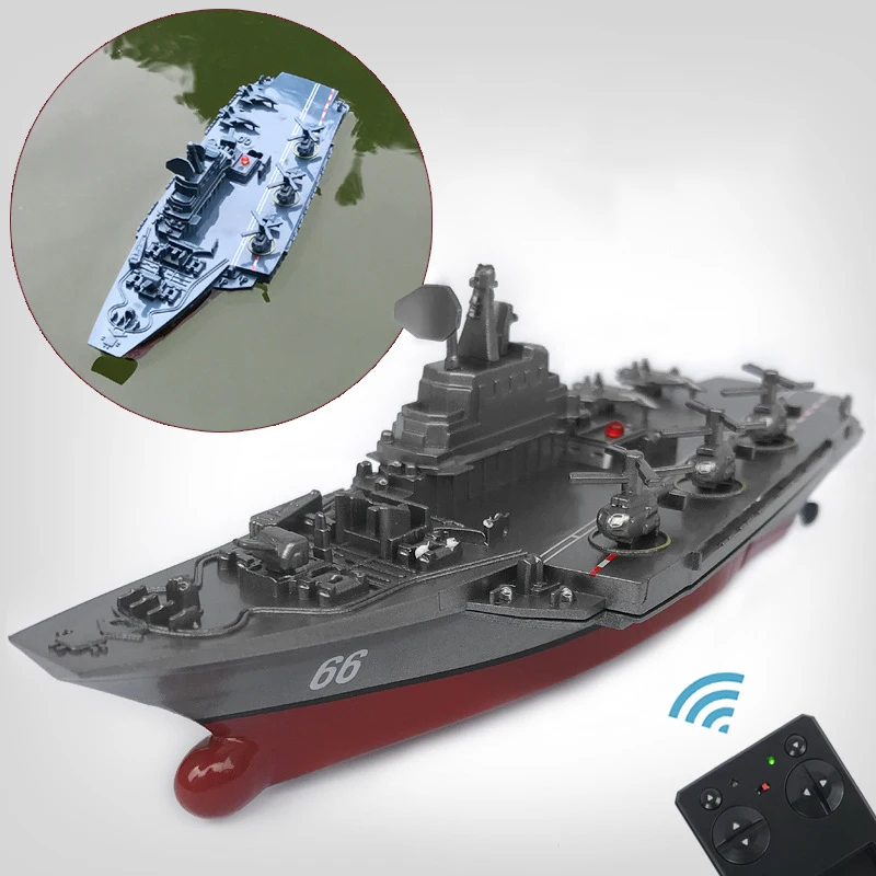 2022 NEW RC Boat Warship 2.4GHZ Toys Remote Control Mini Electric Carrier Children Outdoors Water Speedboat Remote Control Toys