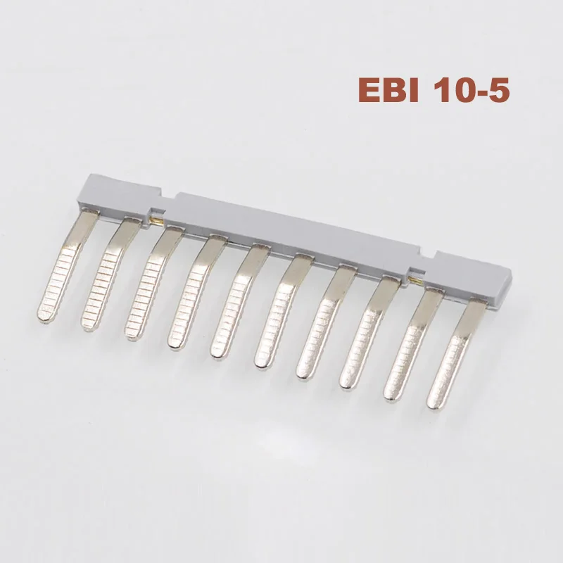 

10Pcs EBI10-5 Side Plug-in Connector Center Short Circuit Connection Strip Din Rail Terminal Block UK3N MBKKB2.5 Fittings