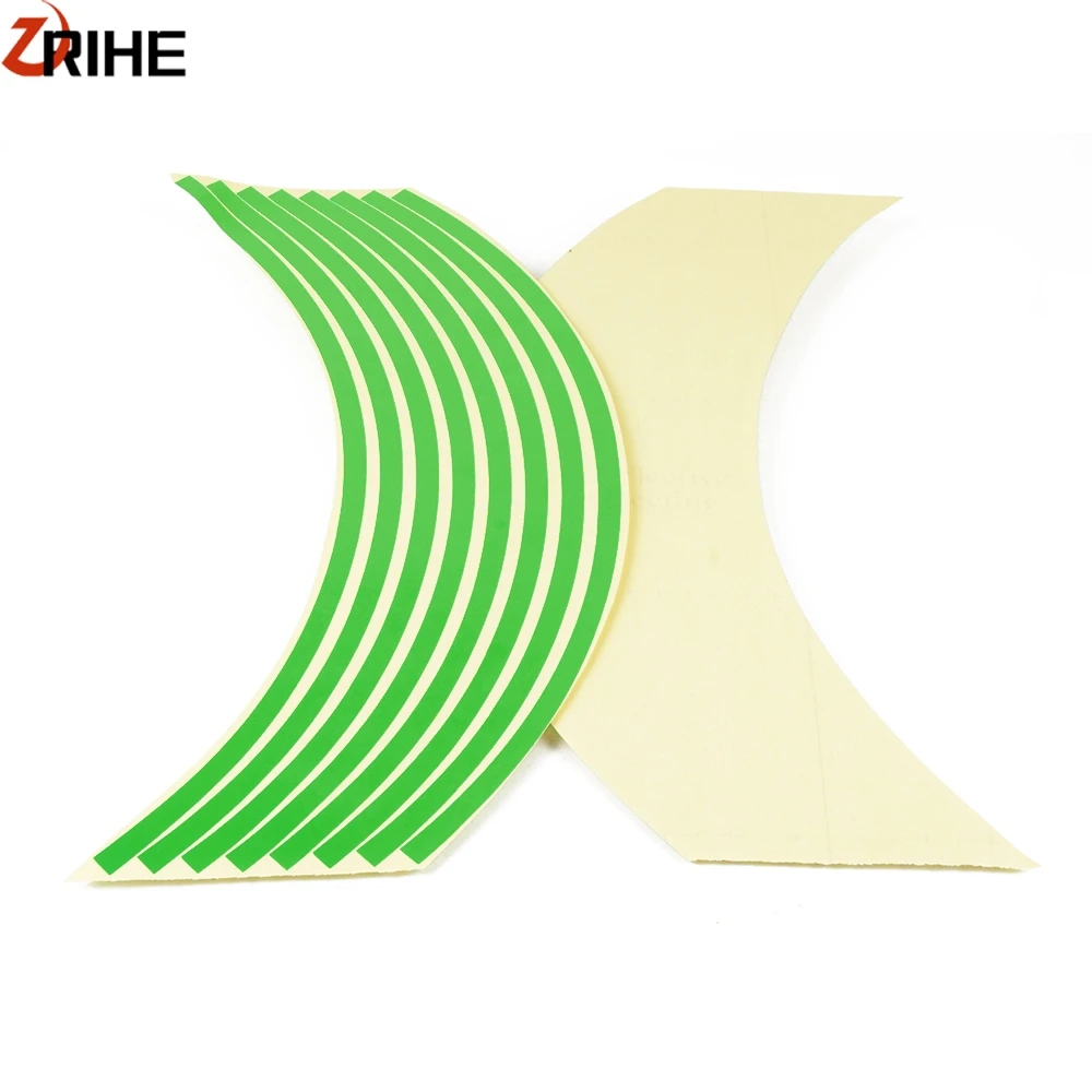 Universal borde de la rueda de la motocicleta pegatina reflectante Moto bicicleta etiqueta para Honda YAMAHA SUZUKI BMW BENELLI KAWASAKI KTM