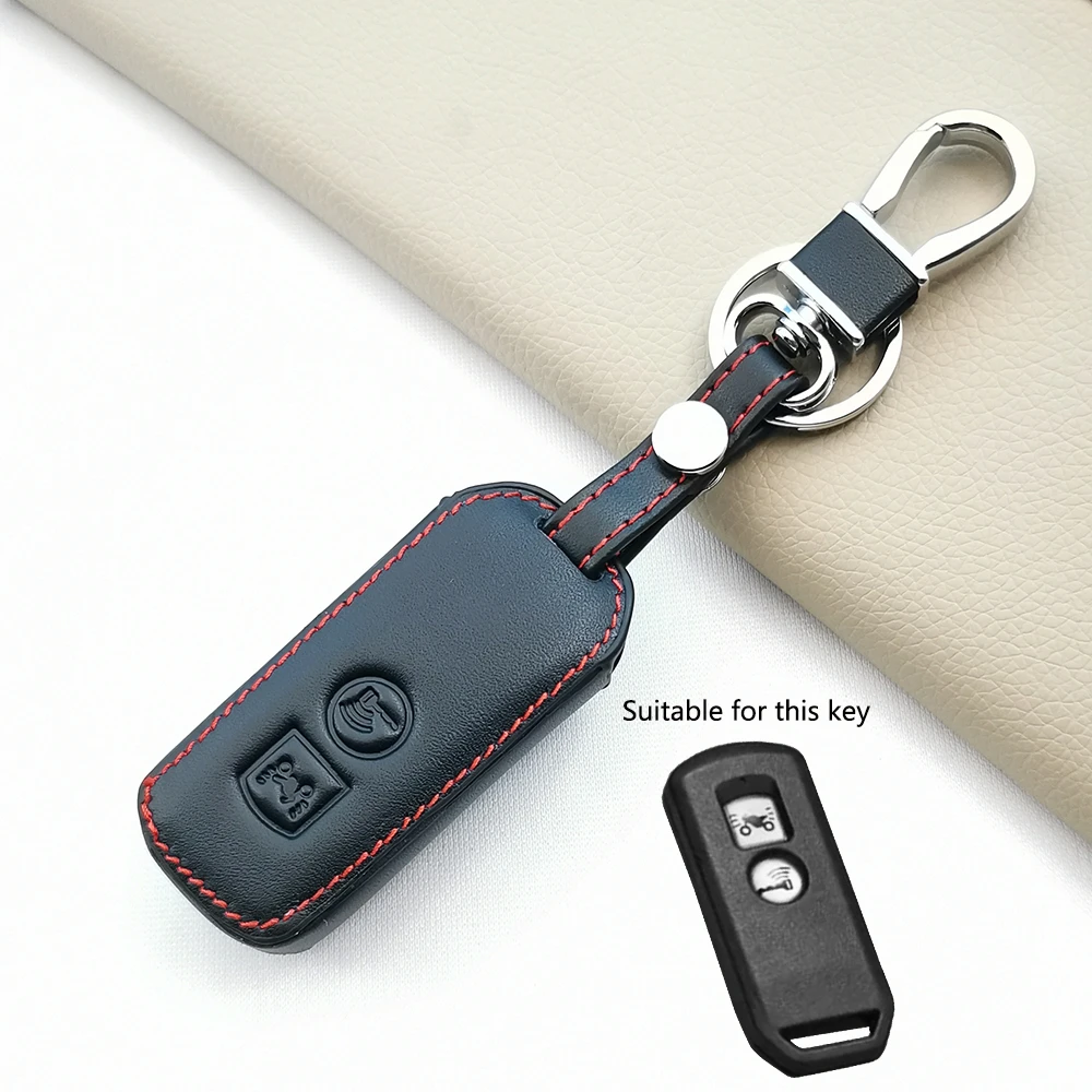 Hot Sale Leather Key Case Cover For Honda X ADV SH 300 150 125 Forza 300 125 PCX150 2018 Motorcycle Scooter 2 Button Smart Key