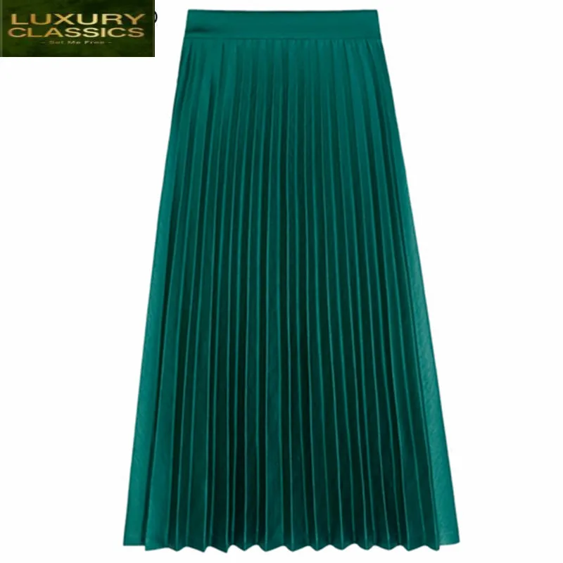 

Large Women's Clothing of Sizes 4XL Skirts Fashion Newest Spring Long Pleated Skirt Office Ladies Casual Clothes LWL378