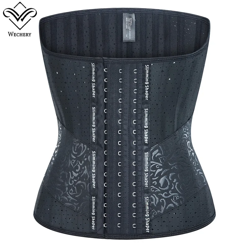 Hollow Out Latex Waist Trainer 25 Steel Bones Women Slimming Sheath Girdles Control Belts Tummy Body Shapers Cinchers Shapewear