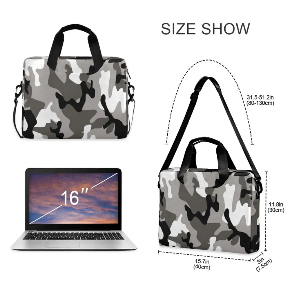 Business Briefcase Men Bag Army Fan Camouflage Printing Computer Laptop Handbag Male Shoulder Messenger Bags Men\'s Travel Bags