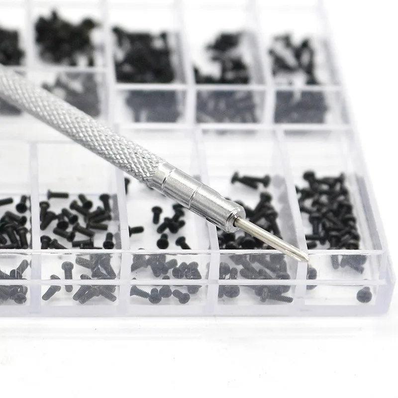 500 pz 18 tipi Mini vite Kit fai da te occhiali per Computer portatile assemblare riparazione vite di fissaggio set vite in miniatura con cacciavite
