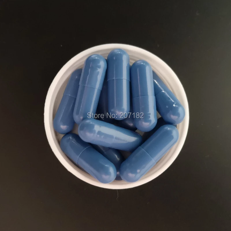 10,000pcs/pack Size 0 Blue/Blue Color HALAL HPMC Vegetable / Plant Capsule, 0# Empty Vegetarian Capsules--Cap & Body Joined