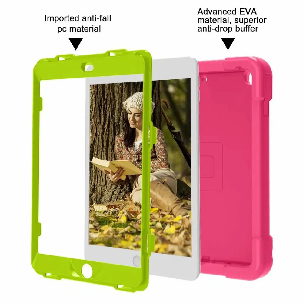 High Duty Coque for iPad 7th iPad 10.2 2019 Case Kids A2200 A2198 Shockproof EVA 360 Stand Holder for iPad 10.2'' Children Cover