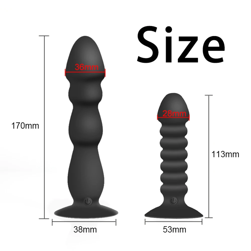 10 Speeds Wireless Remote Anal Dildo Male Prostate Massager Strong Sucker Unisex G-spot Stimulator Anus Penis Vibrator Sex Toys