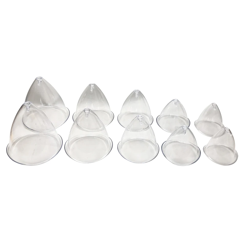 Vacuum Breast Lifting Cups Kit 5 pairs Big Size Vacuum Nozzle Back Arm Body Massage Cupping Tool Hip Lift Up Device Replacement