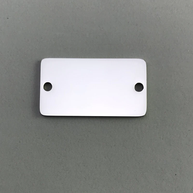 MaiLun 30 Stück 18 x 32 mm 20 x 60 mm Edelstahl-Rechteckverbinder, lasergraviertes Design, Logo-Etikett, polierte Metallplatten – Detail 3