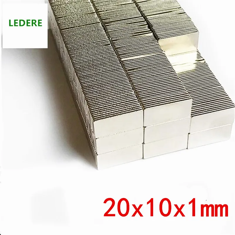 5 10 20pcs/lot N35 Rectangular magnets 20x10x1 Super Neodymium Cuboid magnet 20*10*1 NdFeB magnet 20 X 10 X 1