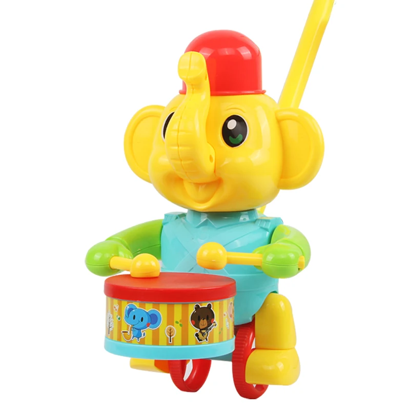 Baby Walker Toy Hand Push Pull Walks  Push the percussion to beat the drum Get your baby\'s attention