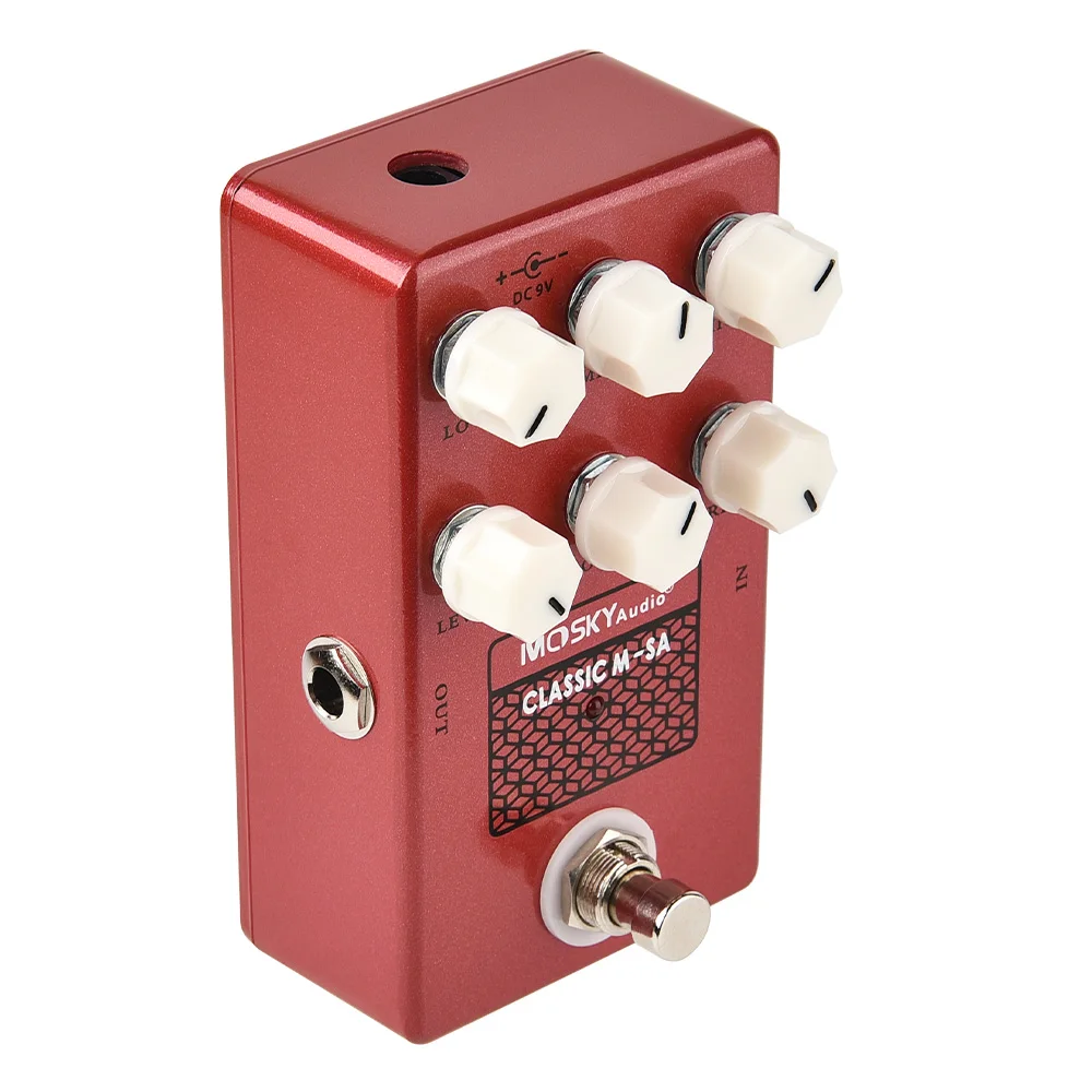 Moskyaudio M-Sa Speaker Guitar Tuner Pedal Guitar Effect Pedal classic Simulation Drive Voice Level Low High Mid Guitar Parts