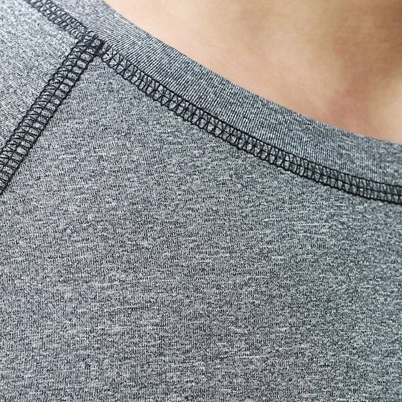 Men Quick Dry Fitness Tees Outdoor SPORT Running Climbing Long Sleeves Solid Color Shirt Tights Bodybuilding Tops Men Under Skin