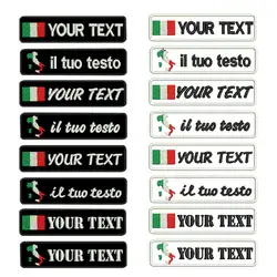 Parche bordado Italia – Respaldo gancho táctico