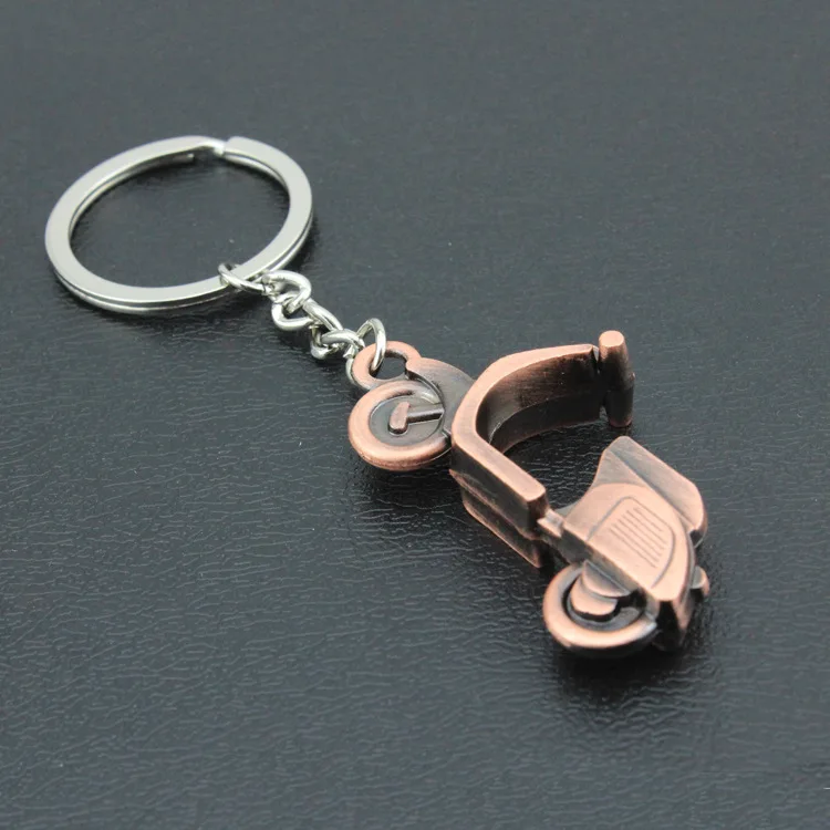 Apple Car House Keychain Pendant Plating Processing Creative Metal Zinc Alloy Car Keychain Jewelry Gift