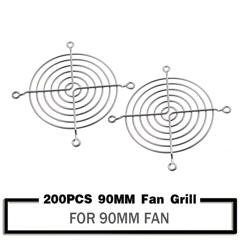 200PCS 9CM 90mm Metal Fan Guard Protective Grill Case Fan Protector Cover for PC Computer